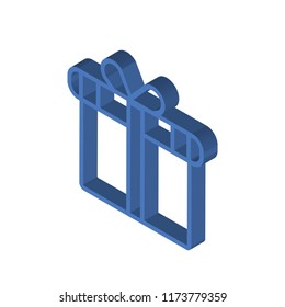 Gift isometric left top view 3D icon