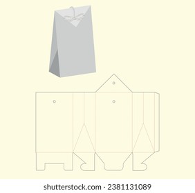 Gift items box die cut vector design