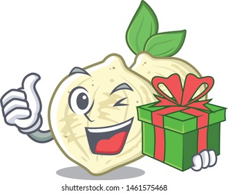 With gift jicama fruit in the character refrigerator