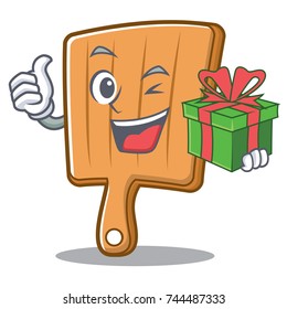 With gift kitchen board character cartoon