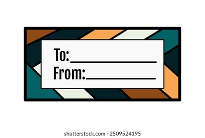 Gift Label tag Template With to and for space design