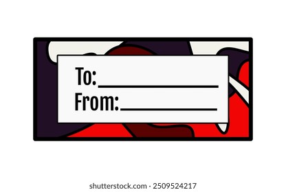 Gift Label tag Template With to and for space design