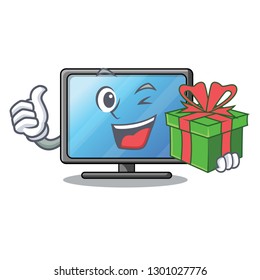 With gift lcd tv in shape of mascot