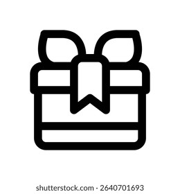 gift line icon. Clean and minimalist vector icon for websites, mobile apps, presentations, and logos. Fully scalable and customizable for any project.