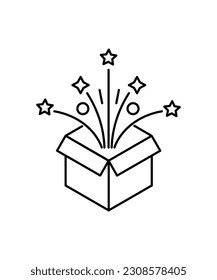 gift line icon, vector best line icon.