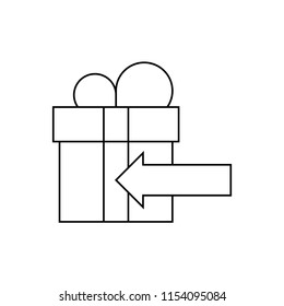 Gift line icon, vector illustration design. Logistics collection.