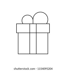 Gift line icon, vector illustration design. Logistics collection.