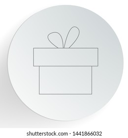 Gift line icon. Vector illustration.
