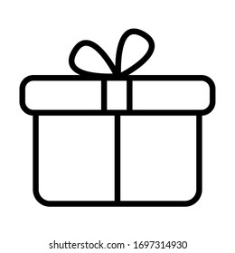 Gift line icon vector illustration.