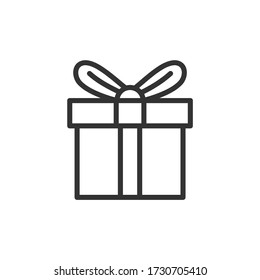 Gift line icon. Vector Illustration.