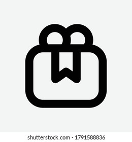 Icono de línea de regalo - Ilustración vectorial
