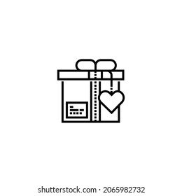 Geschenkzeilensymbol, Vektorvorlage