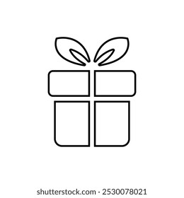 Icono de línea de regalo para Web y App