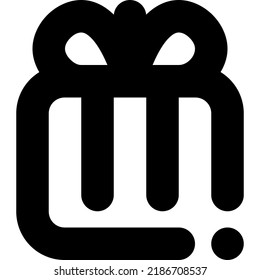 Gift line style icon vector design and illustration template