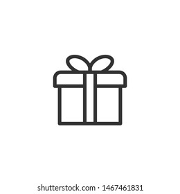 Gift  - Line Vector Icon