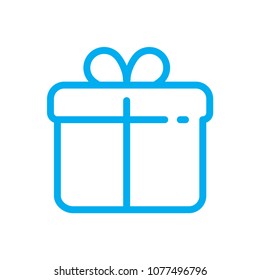 Gift line vector icon. Symbol from set Icons for your interface. Isolated on white background