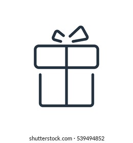 gift line web icon on white background