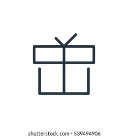 gift line web icon on white background
