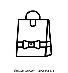 Gift linear icon set. Closed present. Surprise in box. Celebrate birthday. Give away. Thin line customizable illustration. Isolated on a blank, editable and changeable background.