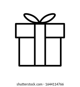 Gift Lines Vector Icons on White Background