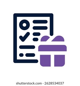 gift list duotone icon. Sleek and modern vector icon for websites, mobile apps, marketing materials, and corporate design. Fully scalable and ready to use.