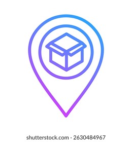 Gift Location Icon Element For Design
