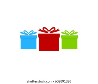 Gift Logo Design Element