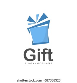 Gift logo design template