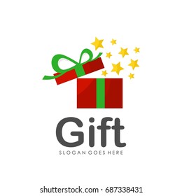 Gift logo design template