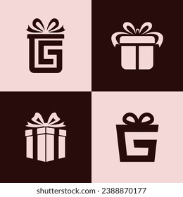 gift logo icon vector illustration