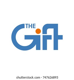 gift logo initial letter design template vector