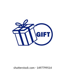 Gift Logo Symbol Template Design Vector, Emblem, Gift Shop Design Concept, Creative Symbol, Icon