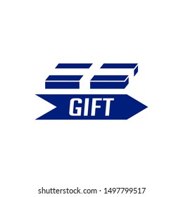 Gift Logo Symbol Template Design Vector, Emblem, Gift Shop Design Concept, Creative Symbol, Icon