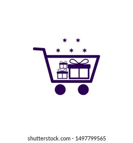 Gift Logo Symbol Template Design Vector, Emblem, Gift Shop Design Concept, Creative Symbol, Icon