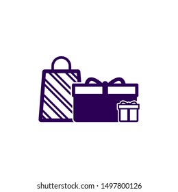 Gift Logo Symbol Template Design Vector, Emblem, Gift Shop Design Concept, Creative Symbol, Icon