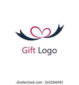 Gift logo template vector illustration