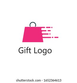 Gift logo template vector illustration