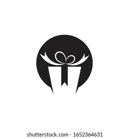 Gift logo template vector illustration