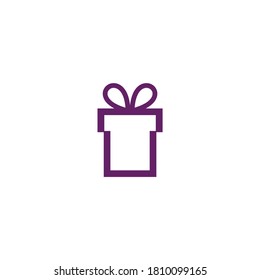 gift logo with two ribbons on top