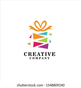 Gift Logo Vector, Icon, Emblem, Gift Shop Logo Design Concept, Creative Symbol , logo design inspiration