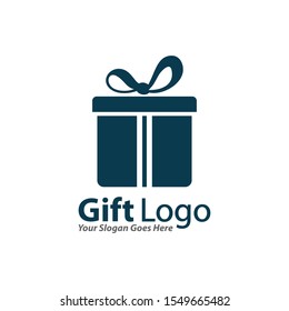Gift Logo Vector,  Icon, Emblem, Gift Shop Logo Design Concept, Creative Symbol.