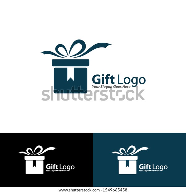 Gift Logo Vector Icon Emblem Gift Stock Vector Royalty Free