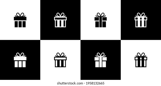 Gift logo vector template download modern square design inspiration