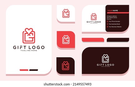 diseño moderno de descarga de vectores de logotipo de regalo