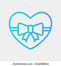 Gift love icon in gradient style, use for website mobile app presentation