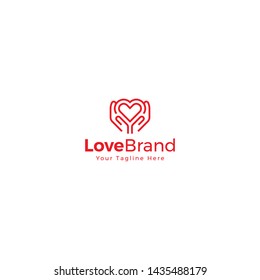 gift love logo design template
