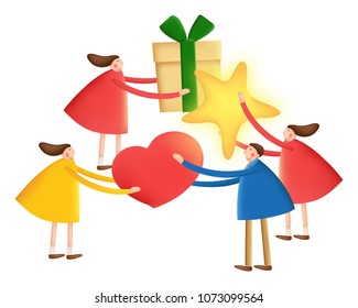 Regalo de amor presente