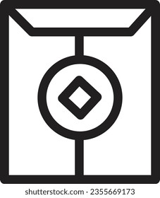 Gift Lunar Chines Outline Icon