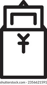 Gift Lunar Chines Outline Icon