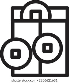 Gift Lunar Chines Outline Icon